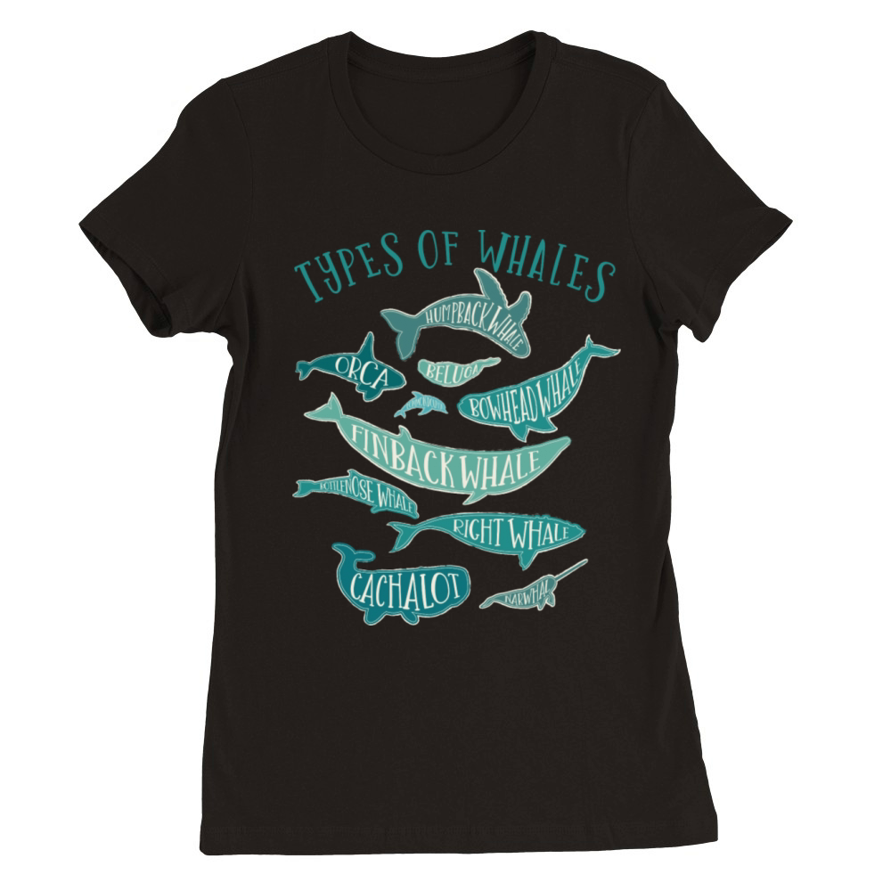 Vintage Whale Lover Design Premium Womens Crewneck T-shirt