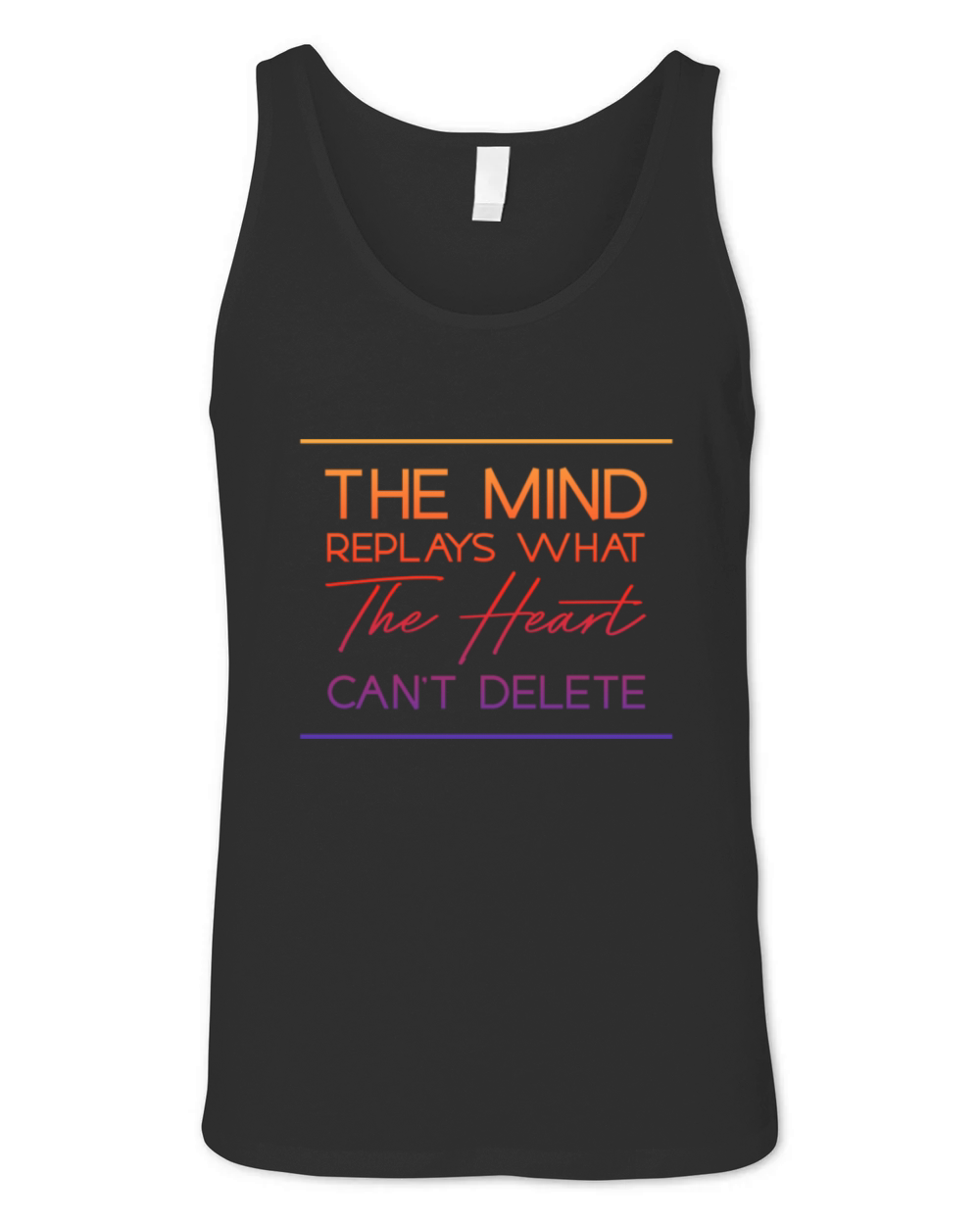Mind and heart slogan Unisex Jersey Tank