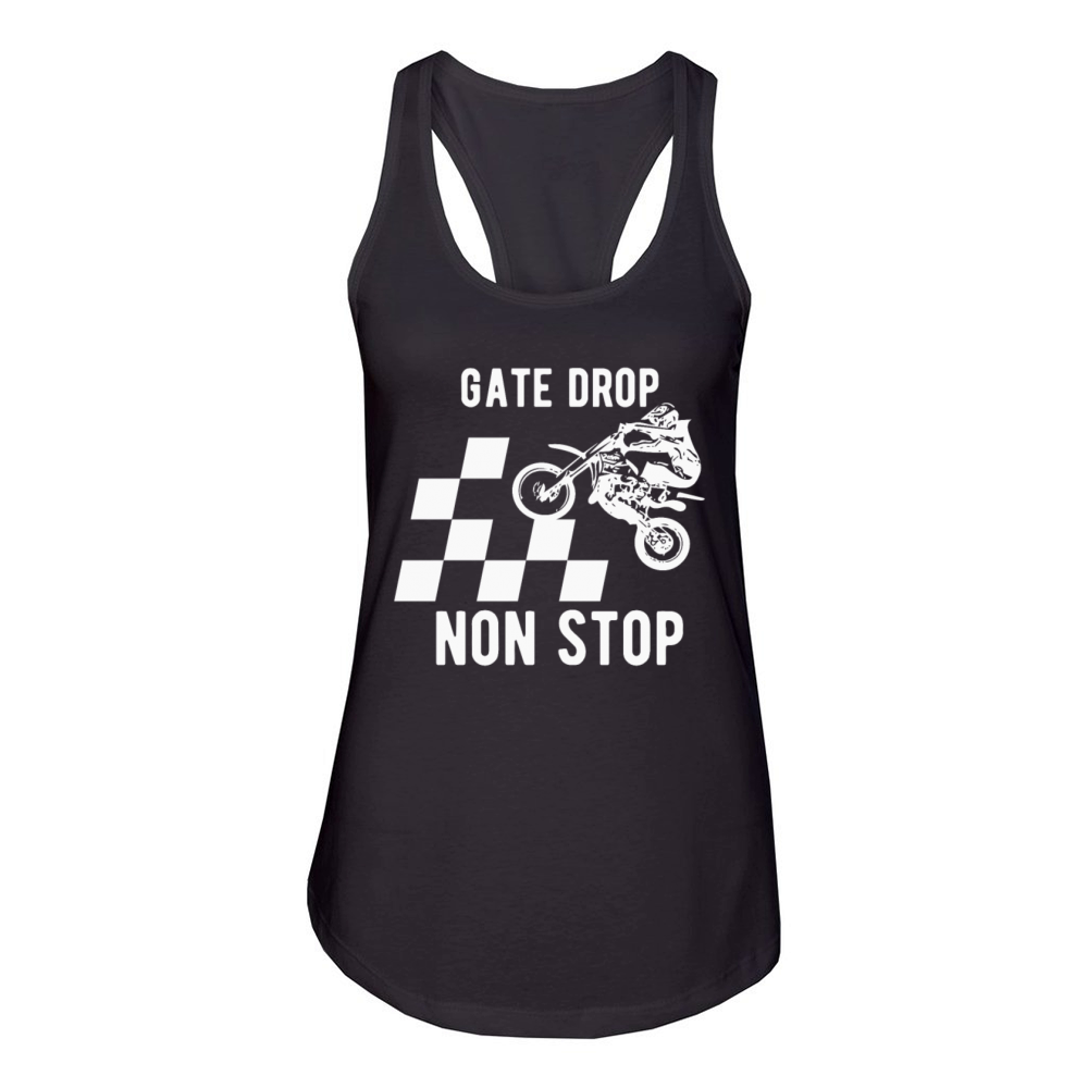 gate drop non stop Women's Racerback Tank