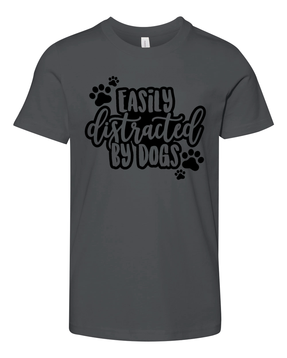 Easily Distracted by Dogs Youth Unisex Jersey Tee