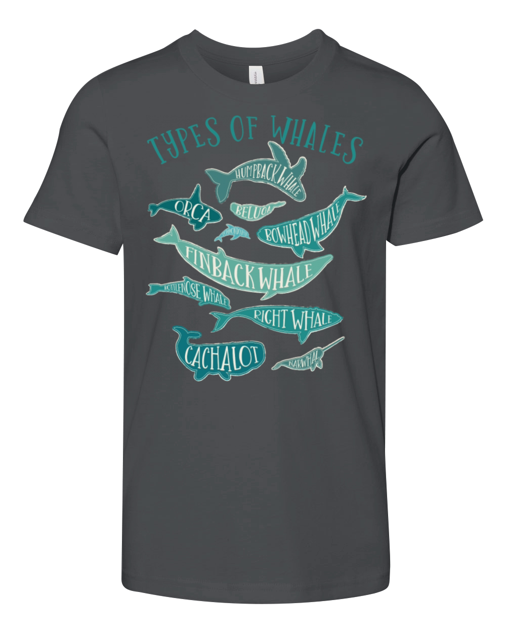 Vintage Whale Lover Design Youth Unisex Jersey Tee