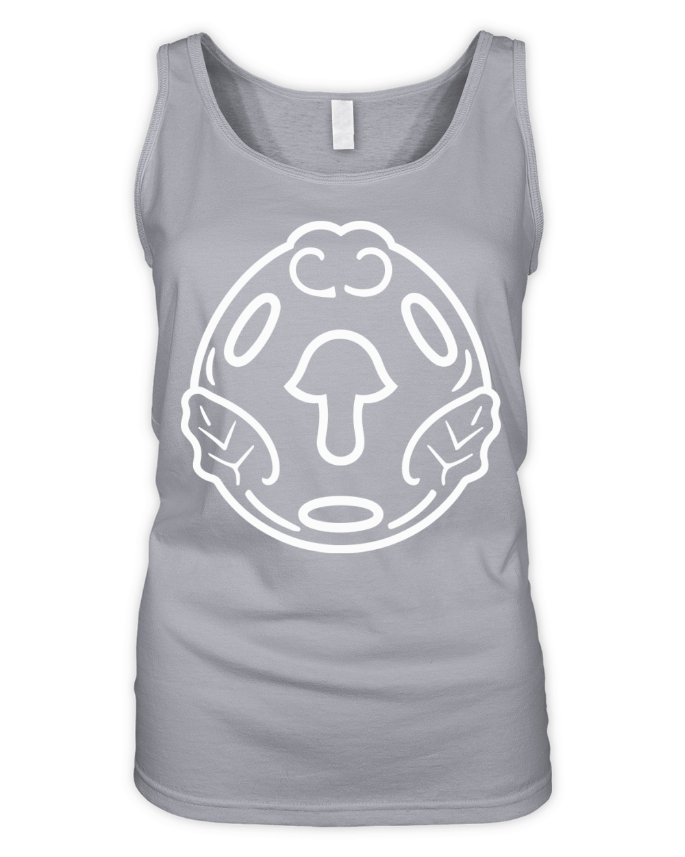 Mushroom Abstract Design Vector One Color Organic Women's Tank Top