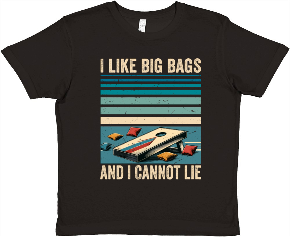 Funny Cornhole Player Saying - I Like Big Bags Premium Kids Crewneck T-shirt