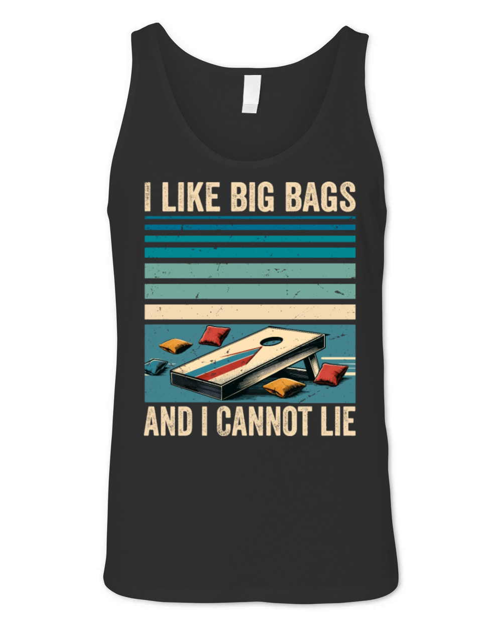 Funny Cornhole Player Saying - I Like Big Bags Unisex Jersey Tank