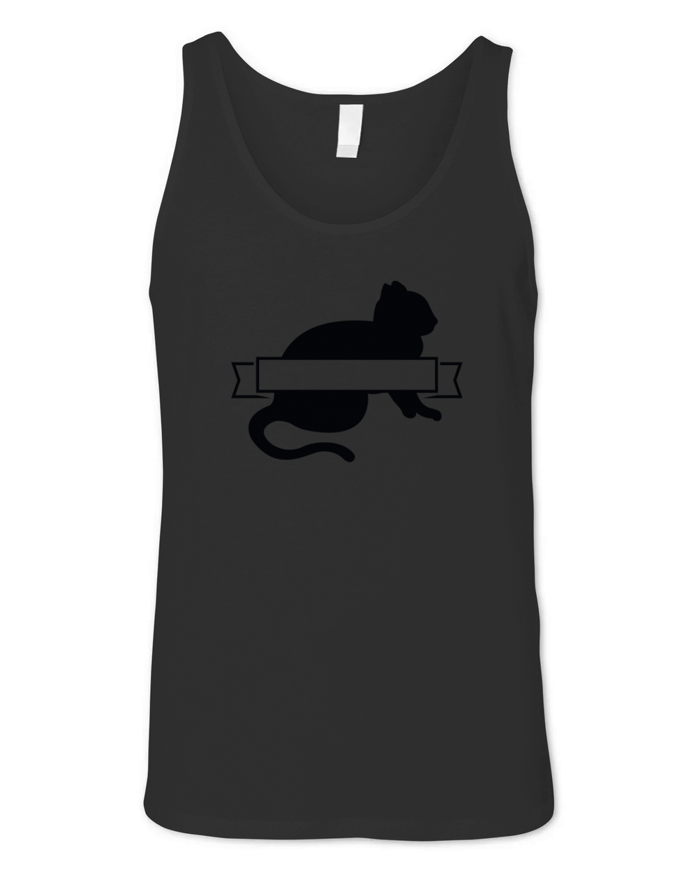 HALLOWEEN BADGE BLACK CAT Unisex Jersey Tank