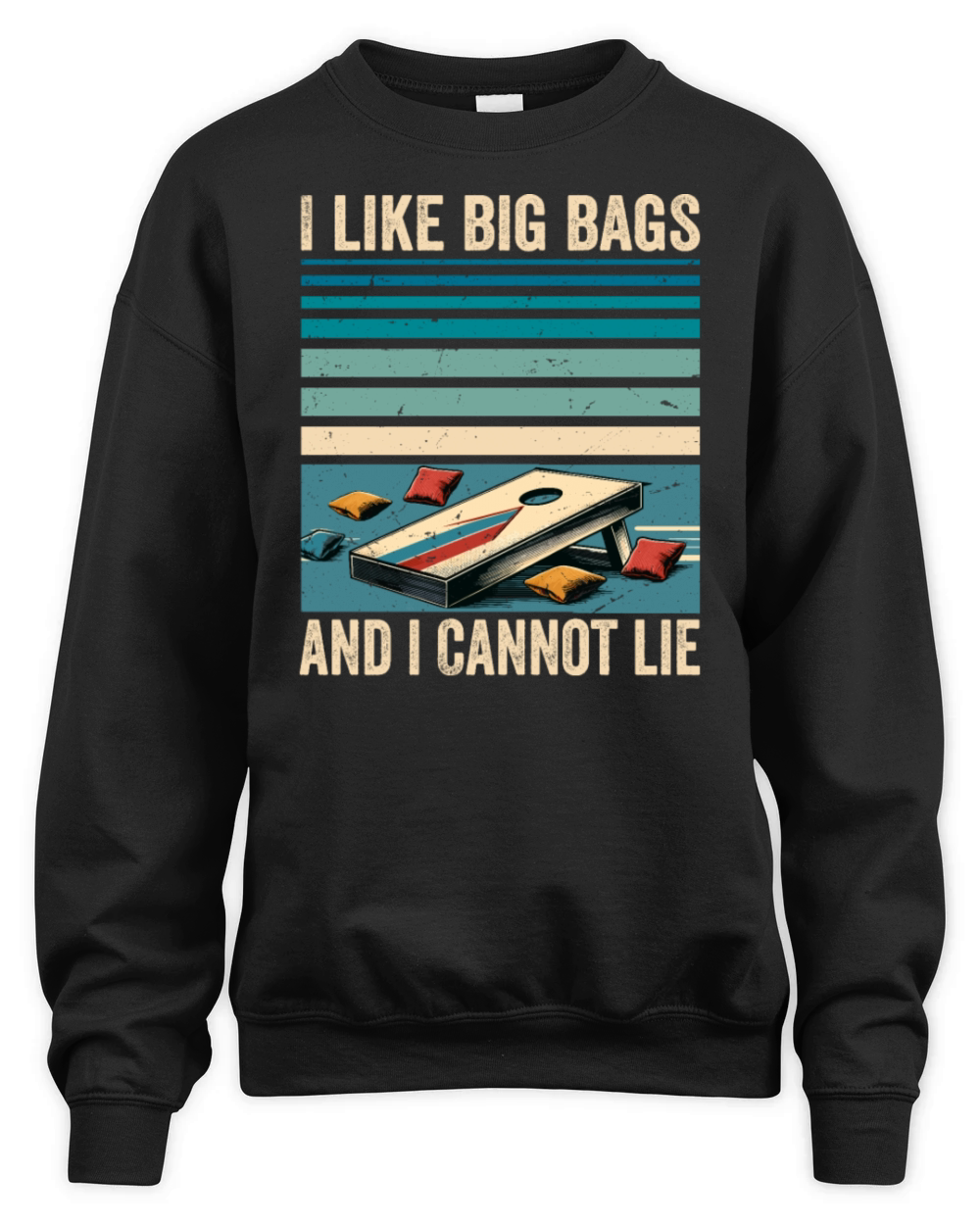 Funny Cornhole Player Saying - I Like Big Bags Unisex Premium Crewneck Sweatshirt