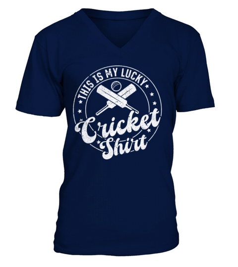 This is my lucky Cricket Shirt Cricket Game Cricke V-Neck T-shirt