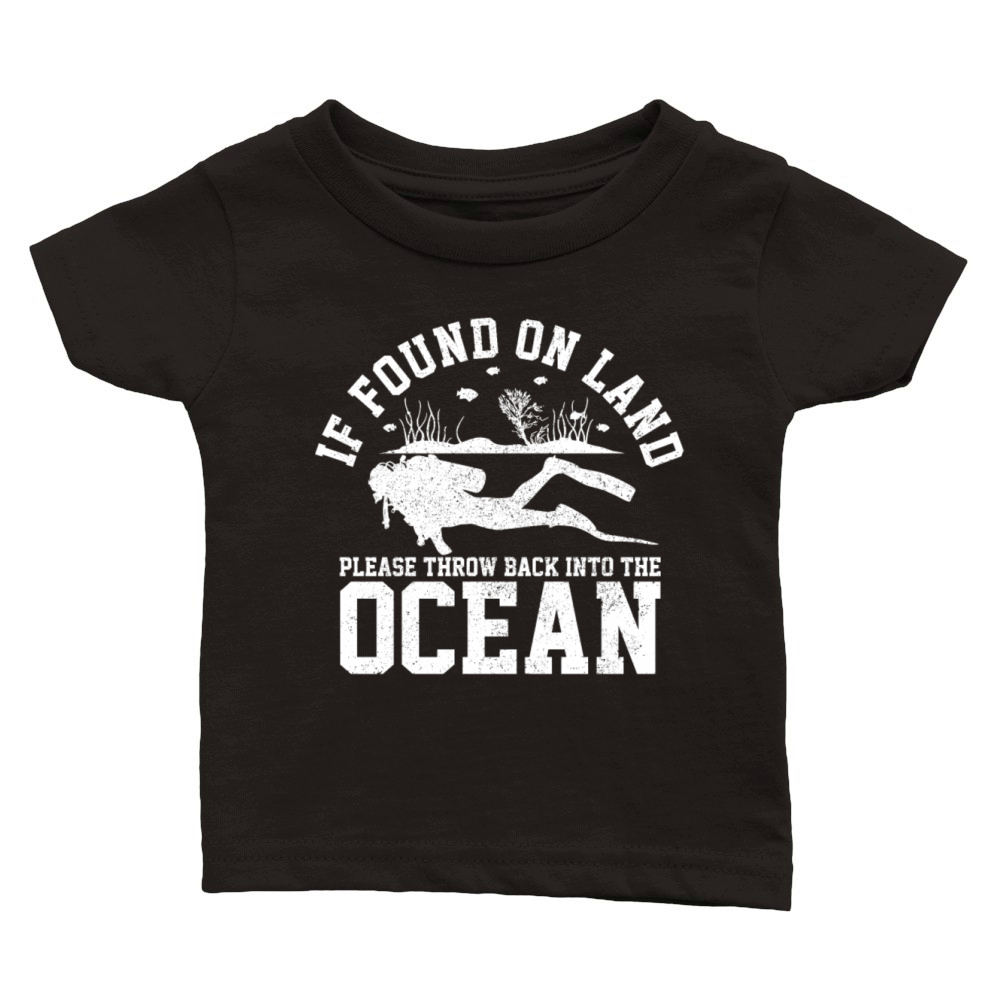 Scuba Diving Funny Vintage Diver Gift Classic Baby Crewneck T-shirt