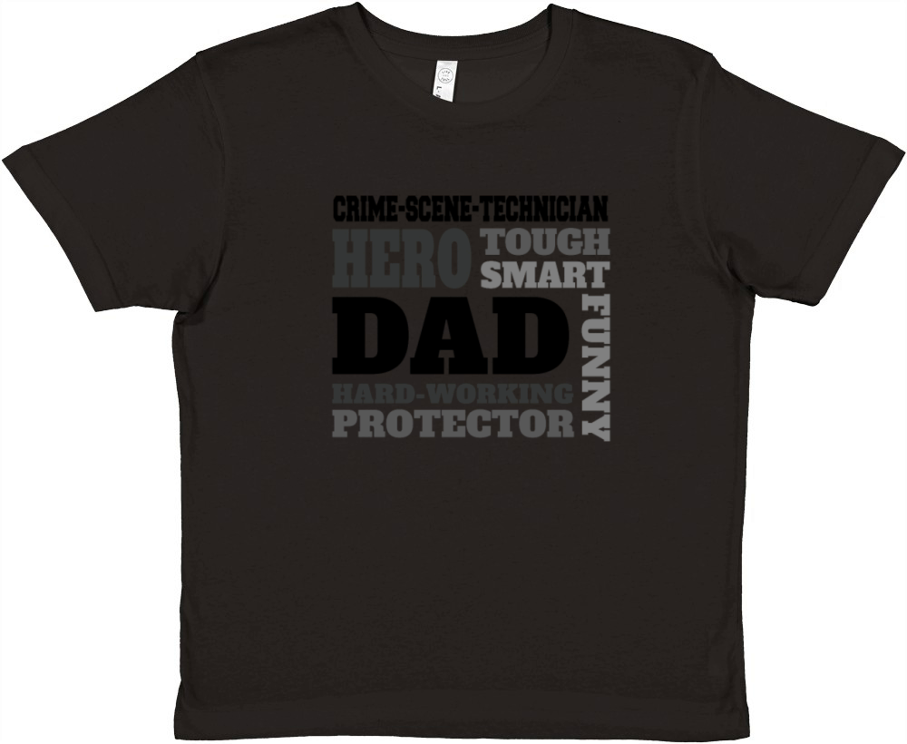 Daddy job funny Quote Dad crime-scene-technician Premium Kids Crewneck T-shirt