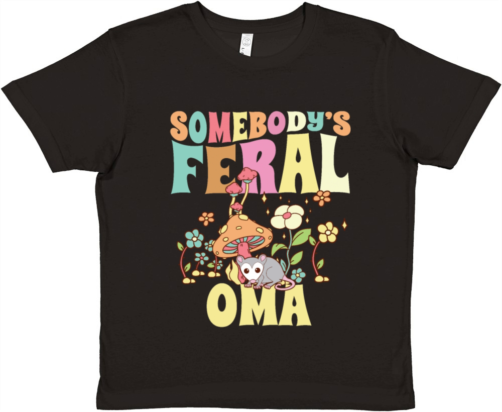 Somebodys Feral Oma German Grandmother Wild Premium Kids Crewneck T-shirt