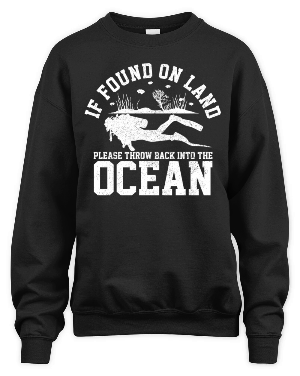 Scuba Diving Funny Vintage Diver Gift Unisex Premium Crewneck Sweatshirt