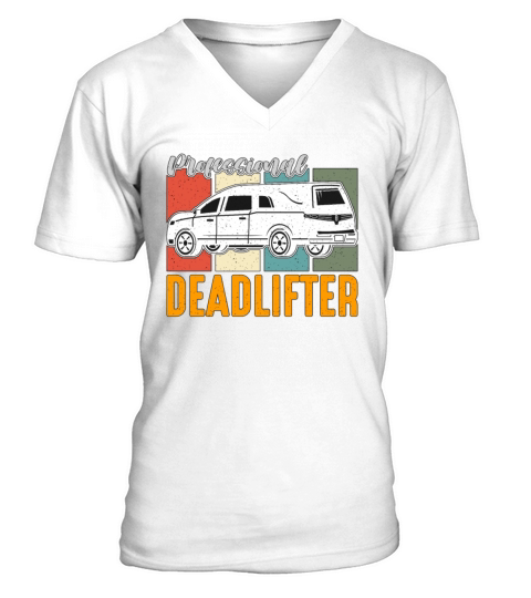 Embalmer Professional Deadlifter Retro Funeral V-Neck T-shirt