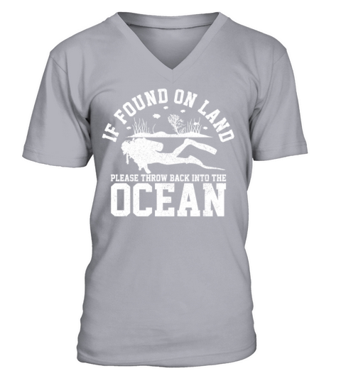 Scuba Diving Funny Vintage Diver Gift V-Neck T-shirt