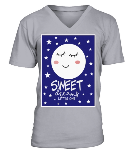 Sleepy Moon - Sweet Dreams Little One V-Neck T-shirt