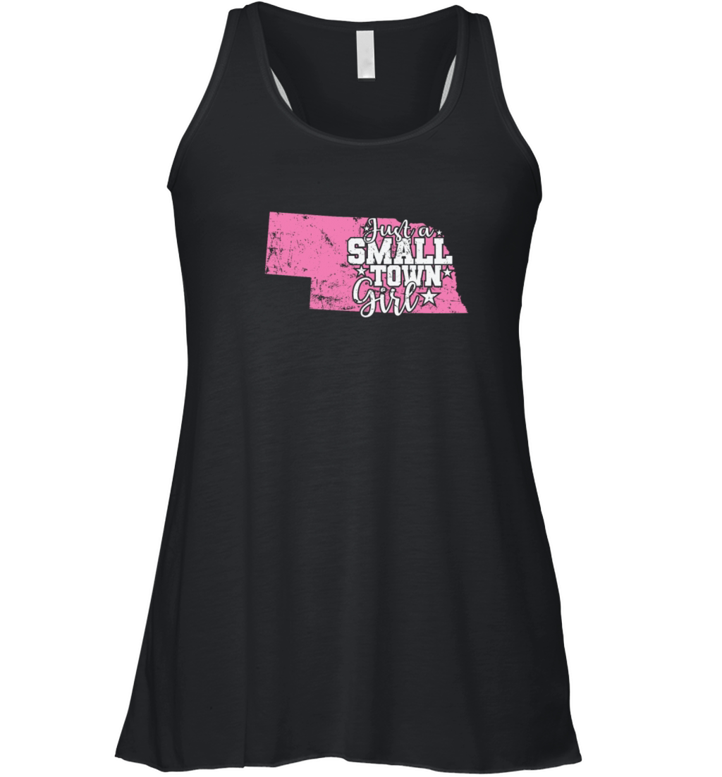 Nebraska Just a Small Town Girl USA America Women's Flowy Tank Top