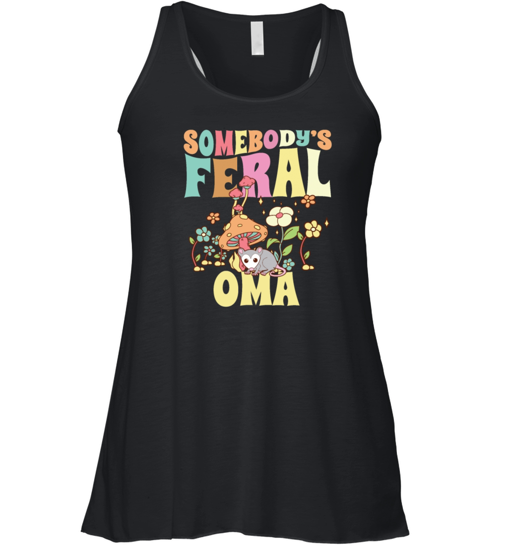Somebodys Feral Oma German Grandmother Wild Women's Flowy Tank Top
