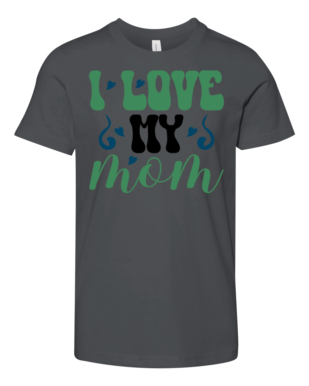 I love my mom Youth Unisex Jersey Tee