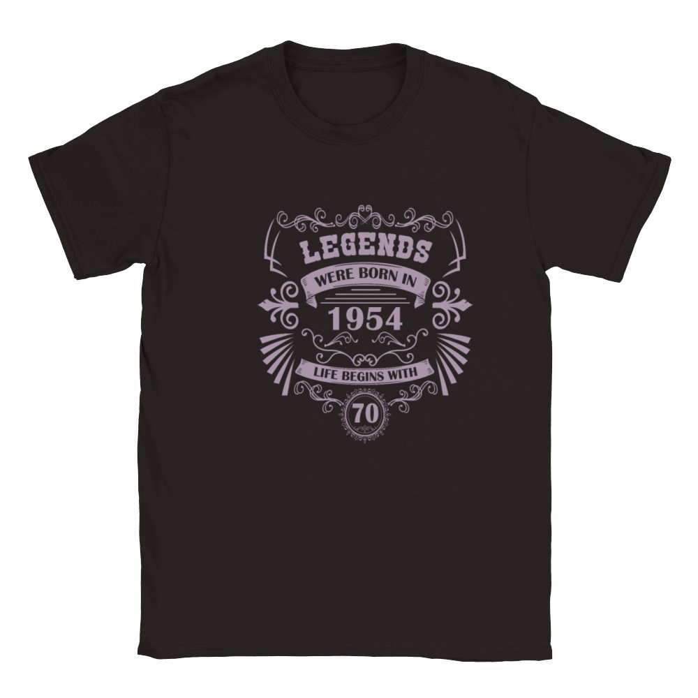 70th Birthday Vintage 1954 Vintage Western Classic Kids Crewneck T-shirt