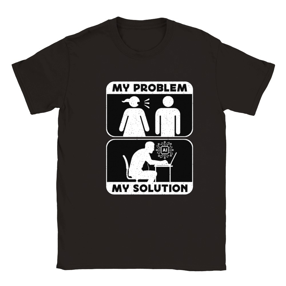 Artificial Intelligence My Problem Pictogram Dad Classic Kids Crewneck T-shirt