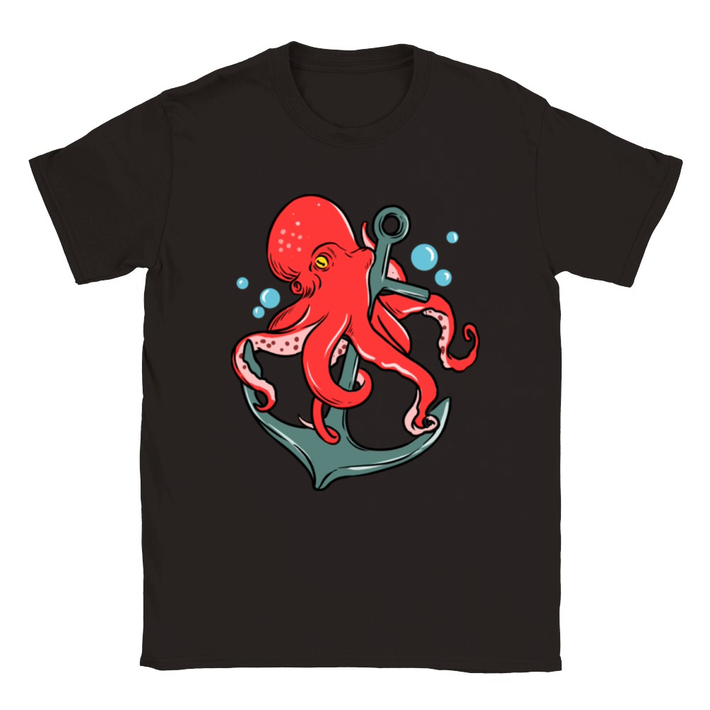 Octopus Anchor for Octopus Lover Classic Kids Crewneck T-shirt