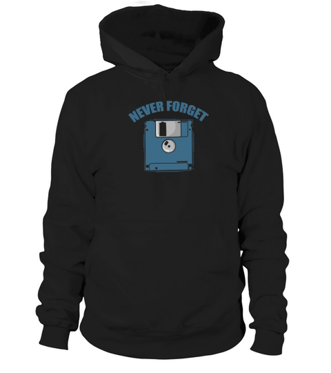 Never Forget Diskette Retro Memory Module Hoodie Unisex