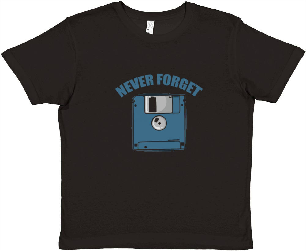 Never Forget Diskette Retro Memory Module Premium Kids Crewneck T-shirt