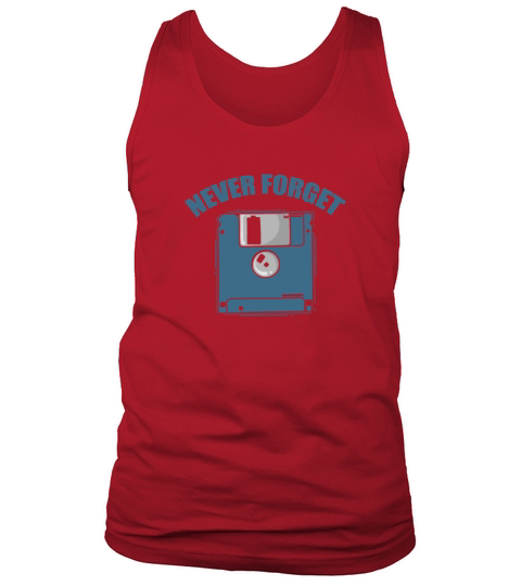 Never Forget Diskette Retro Memory Module Tank Top Unisex
