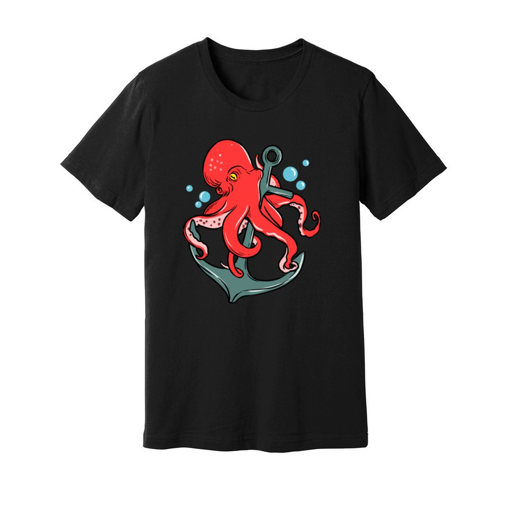 Octopus Anchor for Octopus Lover Unisex Jersey Tee