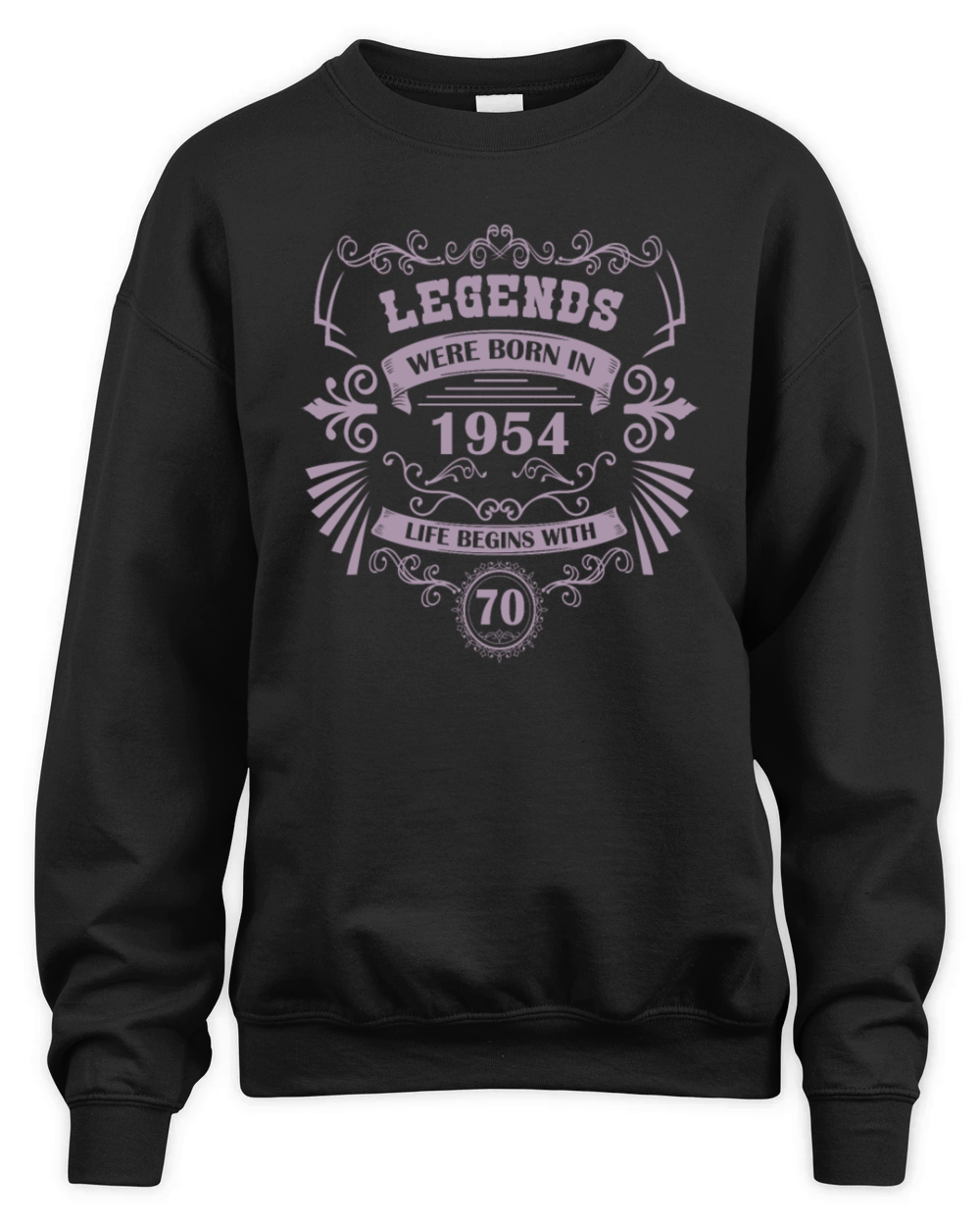 70th Birthday Vintage 1954 Vintage Western Unisex Premium Crewneck Sweatshirt