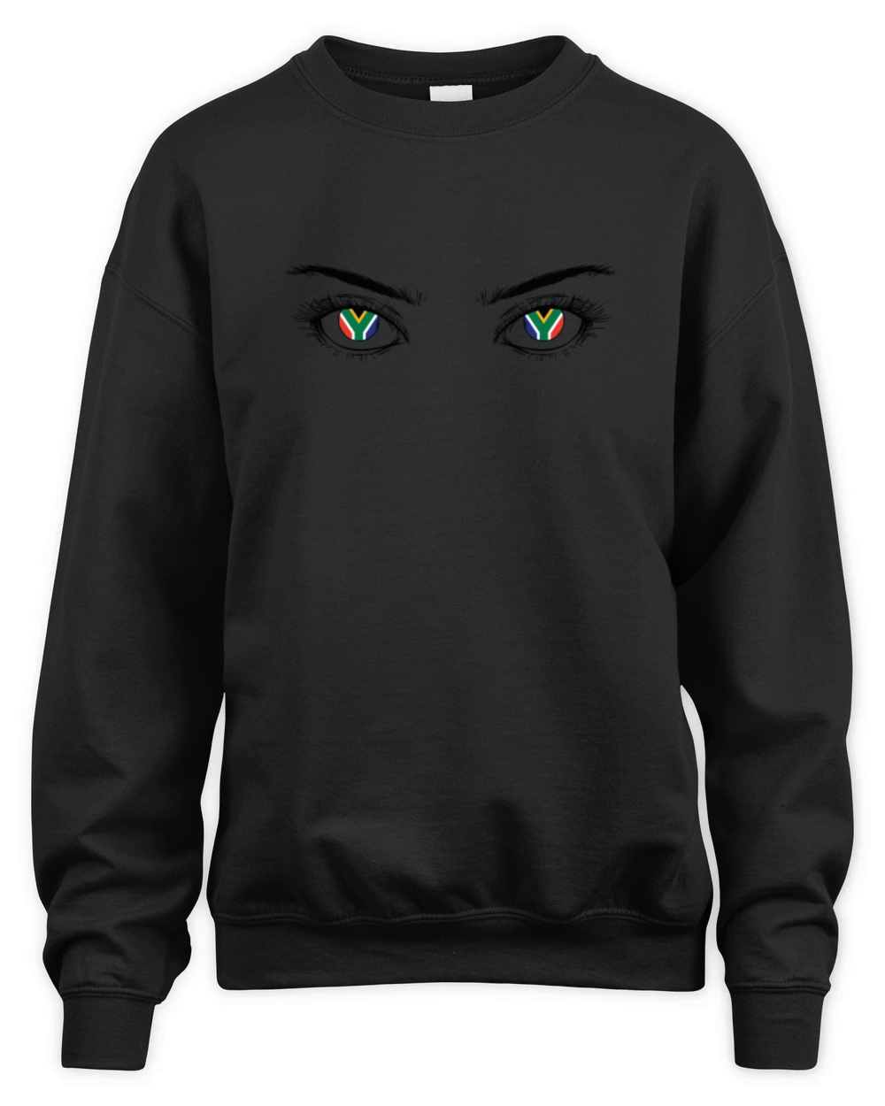Eyes with South Africa Flag Continent Africa Unisex Premium Crewneck Sweatshirt