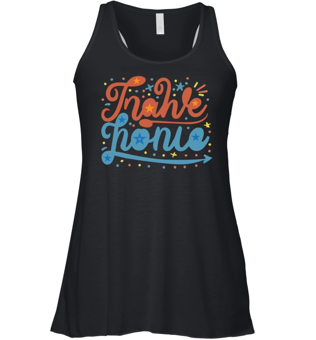 text t shirt design Women's Flowy Tank Top