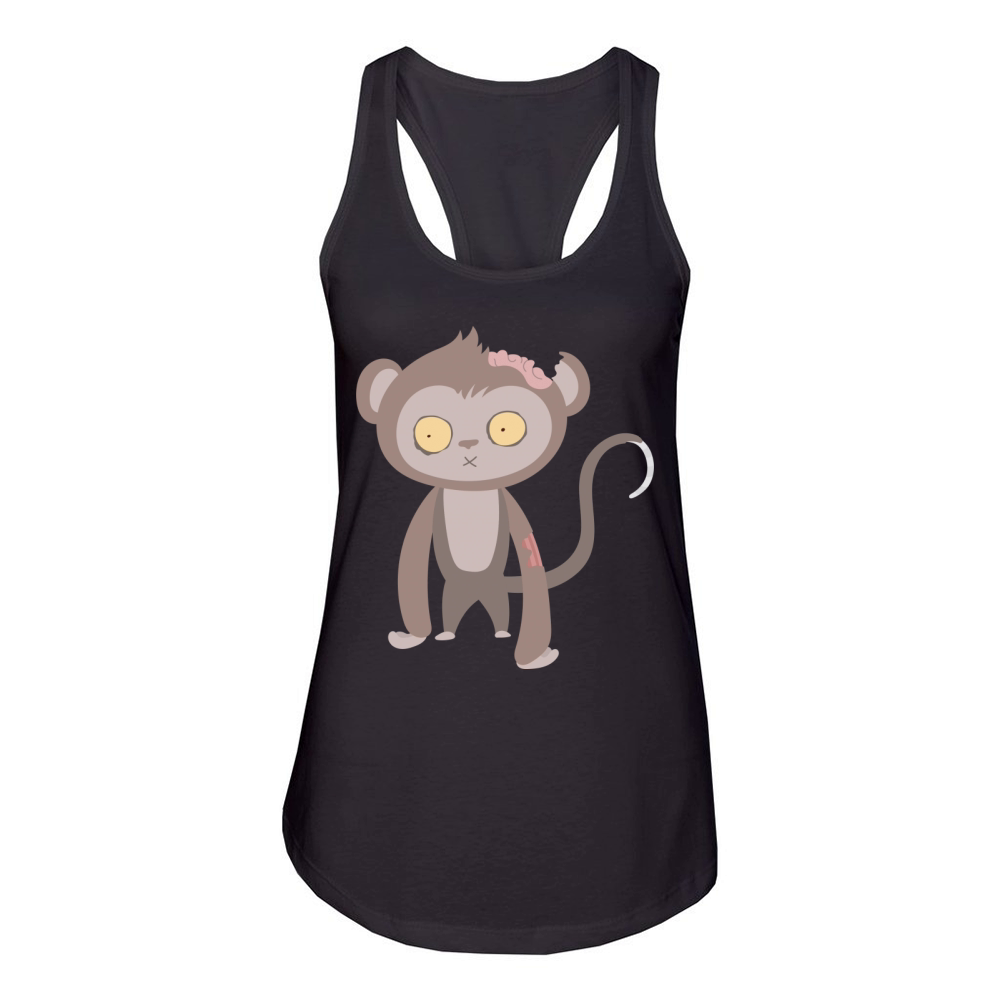 Zombie Monkey Halloween Costume Shirt Women's Racerback Tank