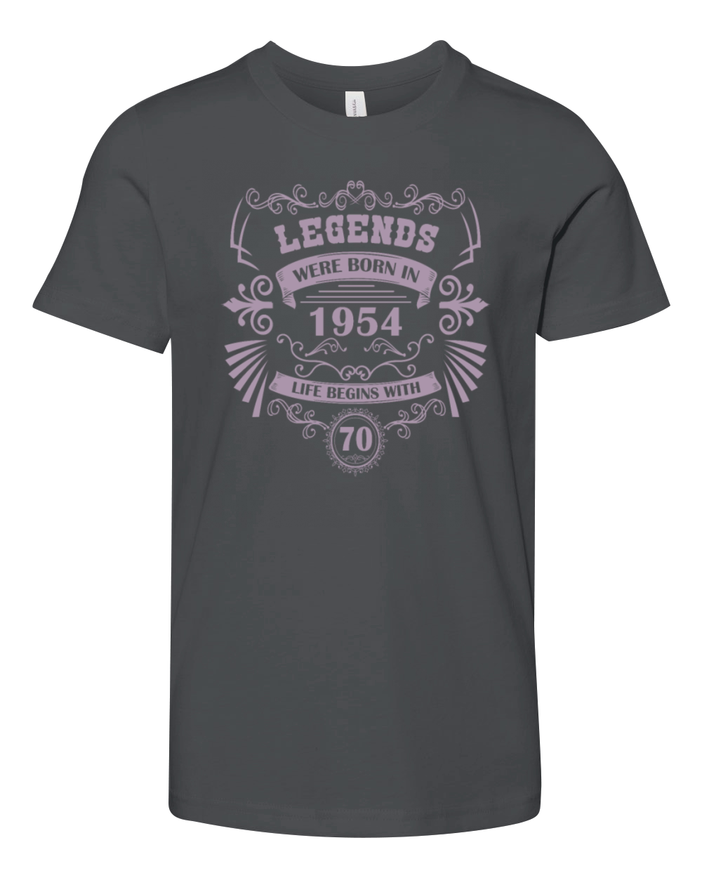 70th Birthday Vintage 1954 Vintage Western Youth Unisex Jersey Tee