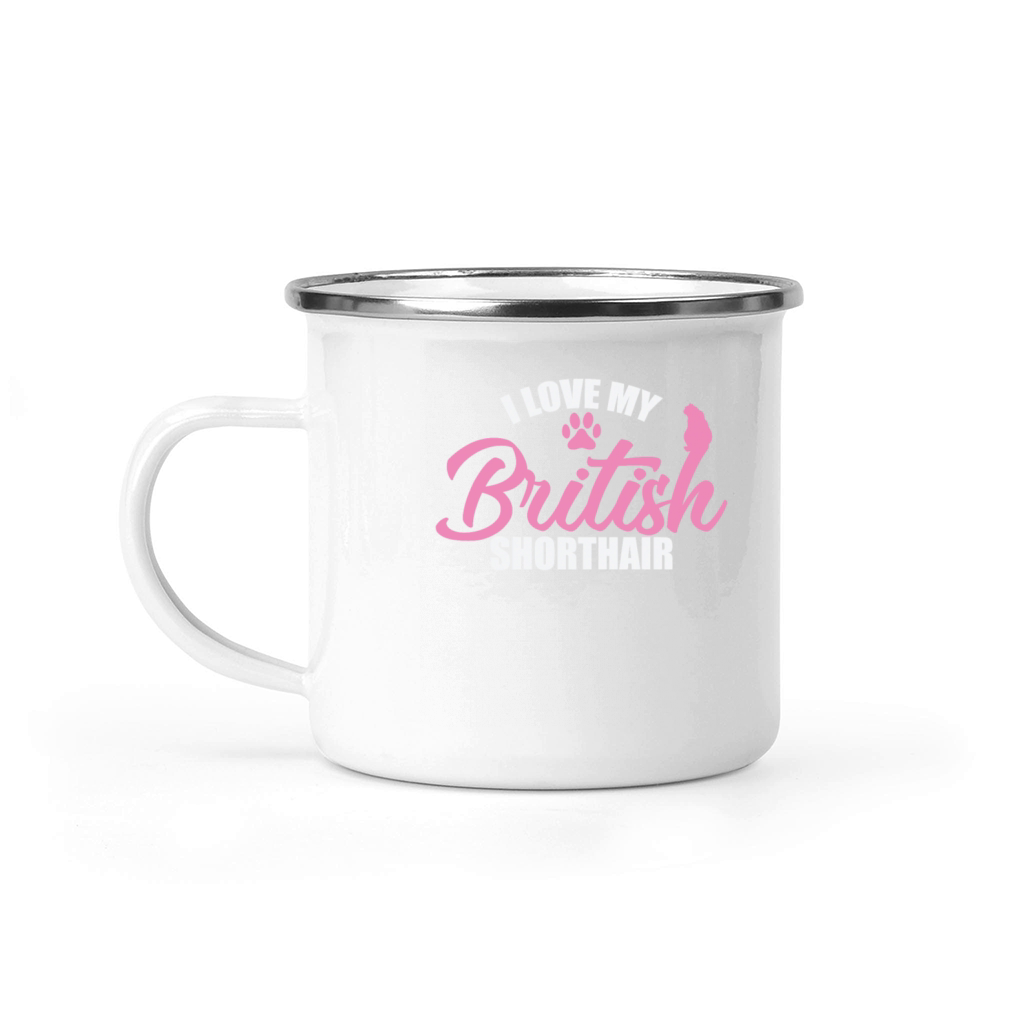 I Love my British Shorthair Cat Pet Camping Mug