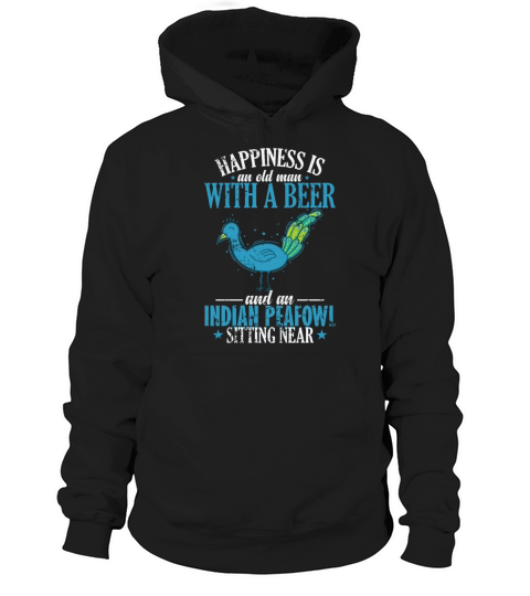 old Man with a Beer Peafowl sitting near Hoodie Unisex