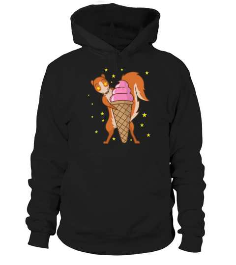 Squirrel loves Ice Cream Tree Rodent Hoodie Unisex