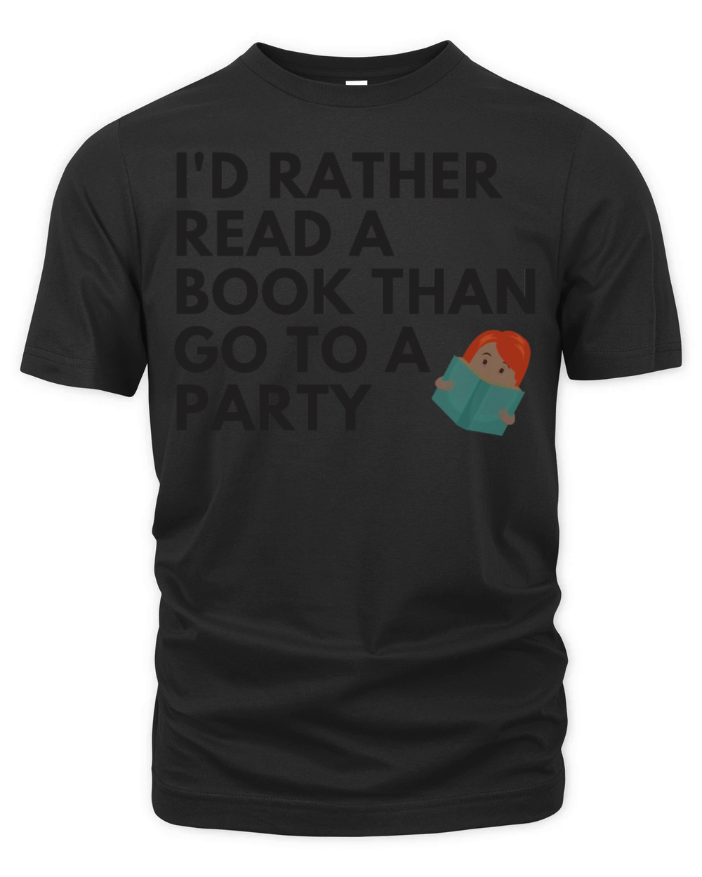 Id read a book than go to a party T shirt Organic Unisex T-shirt