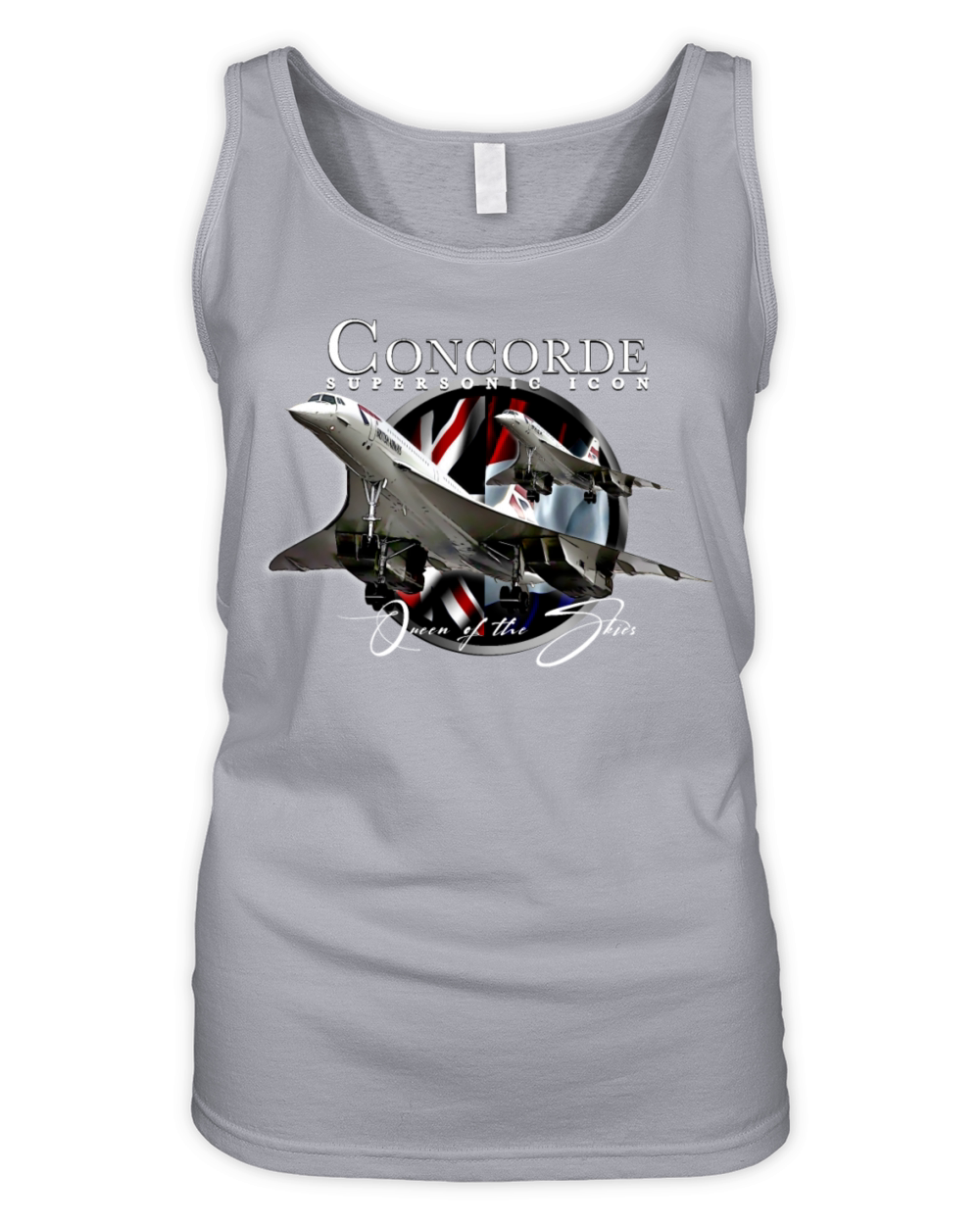 Concorde Retro Vintage British French aircraft tra Organic Women's Tank Top