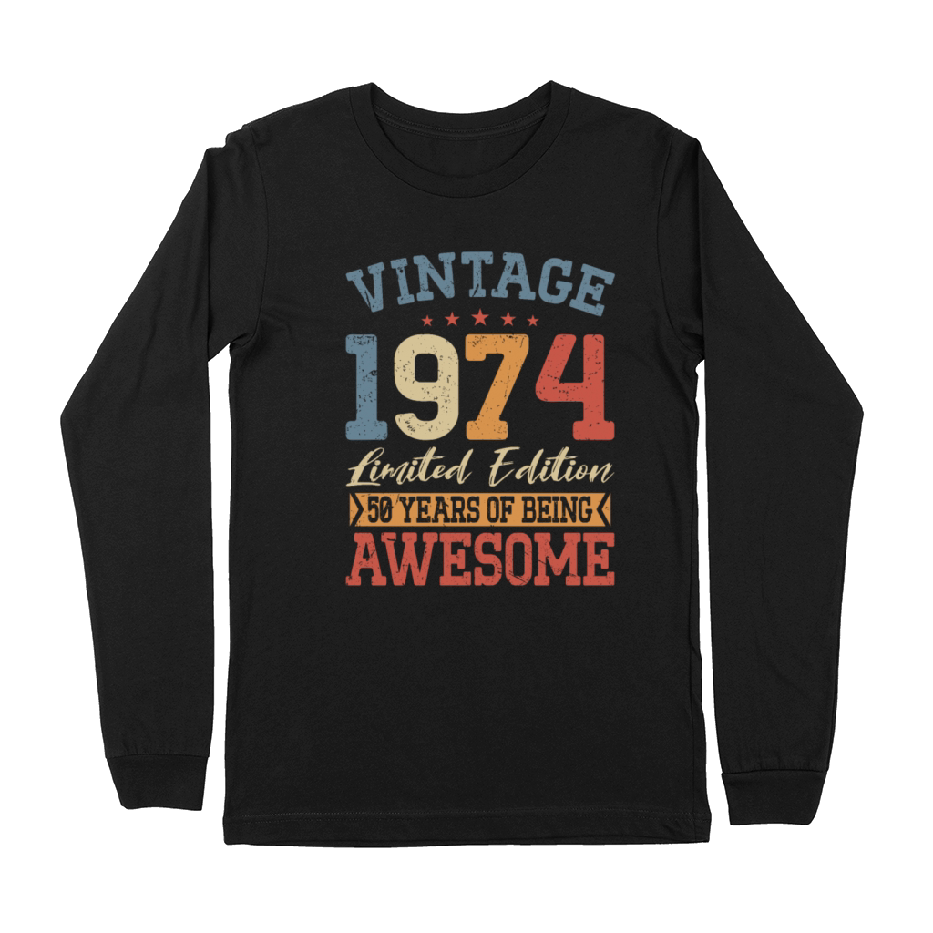 50th birthday vintage 1974 50 years Premium Long Sleeve