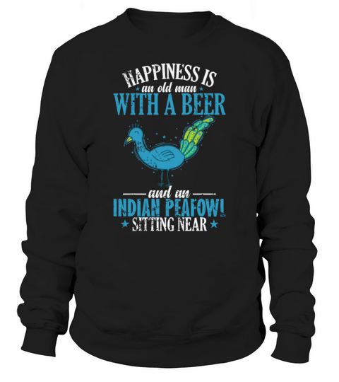 old Man with a Beer Peafowl sitting near Sweatshirt Unisex