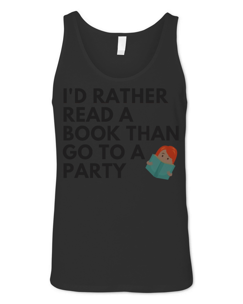 Id read a book than go to a party T shirt Unisex Jersey Tank