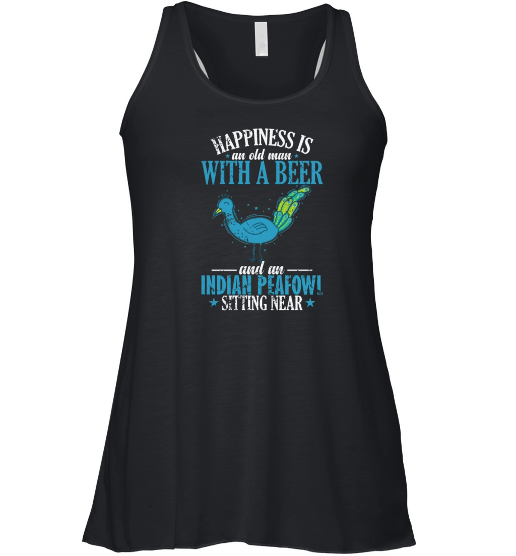 old Man with a Beer Peafowl sitting near Women's Flowy Tank Top