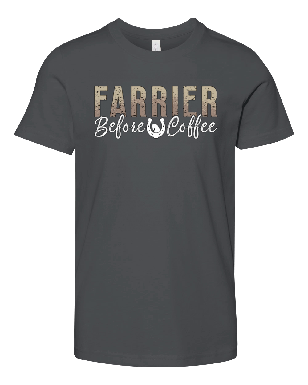 Farrier Before Coffee Metalworker Coffee Lover Youth Unisex Jersey Tee