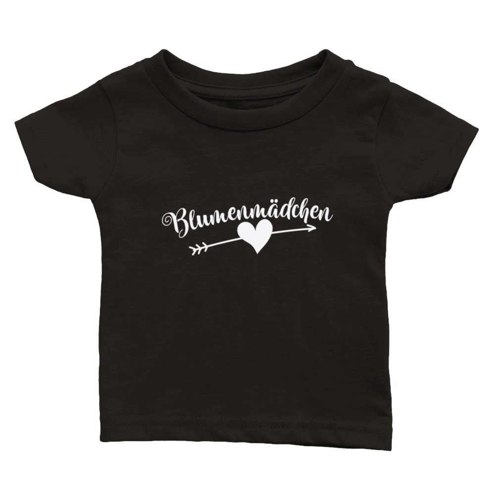 Flower Girl Heart with Arrow Classic Baby Crewneck T-shirt