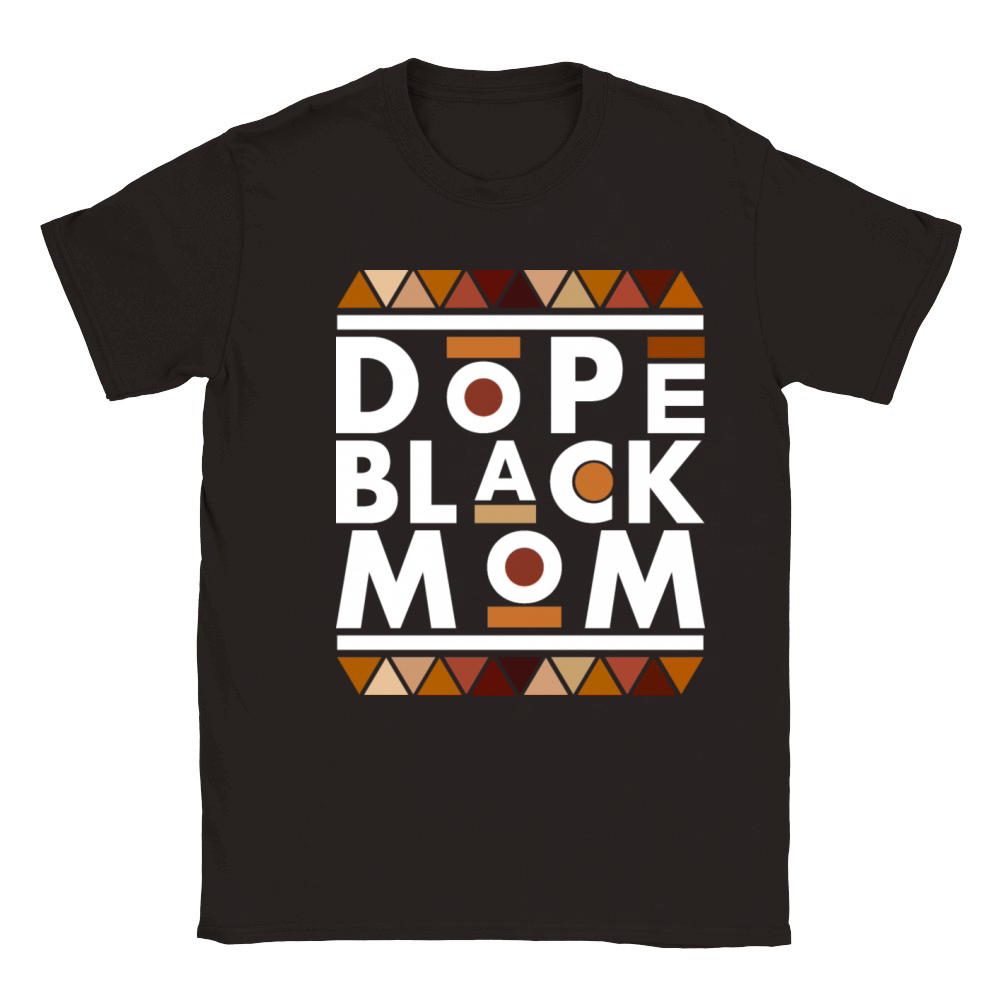 Dope Black Mom Black History Month Family Matching Classic Kids Crewneck T-shirt
