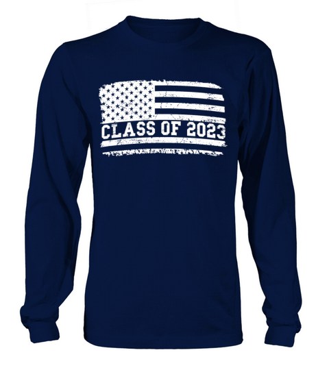 Graduation Class of 2023 Vintage Us American Flag Long sleeved Unisex