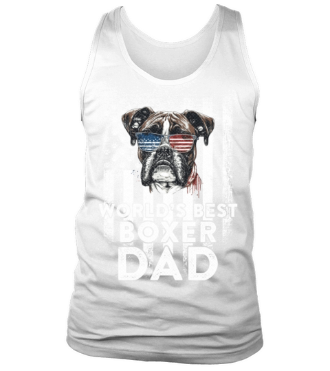 Vintage Usa Flag World s Best Boxer Dog Dad Tank Top Unisex