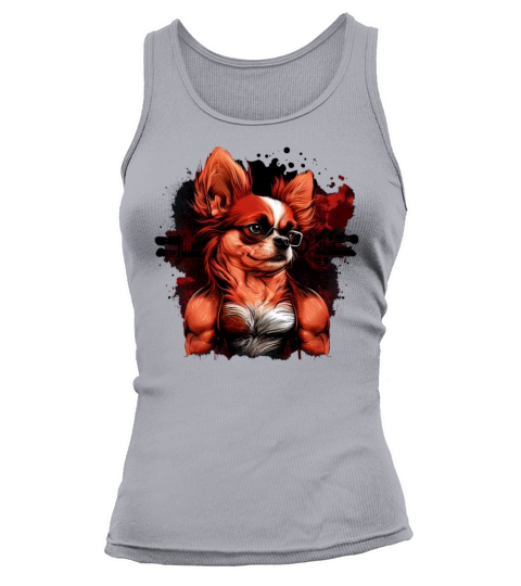 Chihuahua - Fitness Girl Bodybuilding Gym Dog Tank top Woman