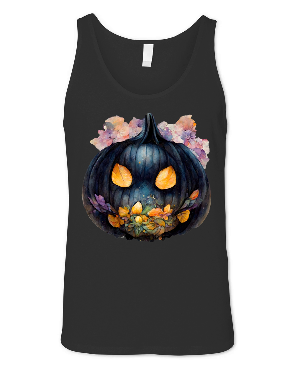 Halloween devil pumpkin, gift for Halloween day Unisex Jersey Tank