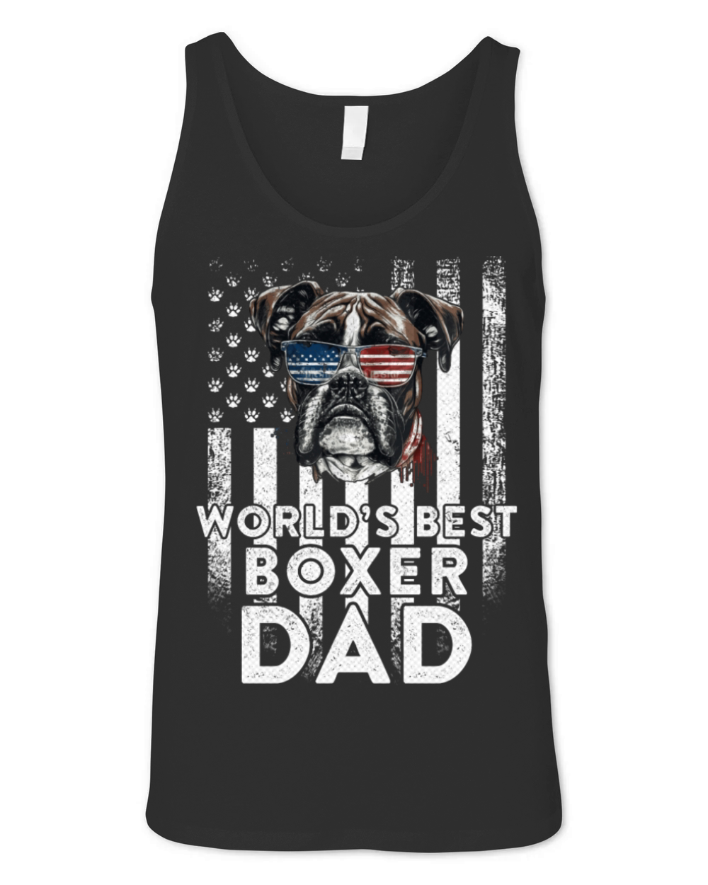 Vintage Usa Flag World s Best Boxer Dog Dad Unisex Jersey Tank